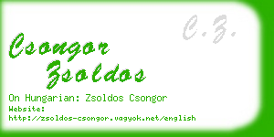 csongor zsoldos business card